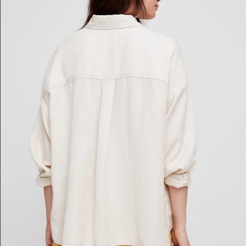 Wilfred Free Tanis Button Down in Matte Pearl